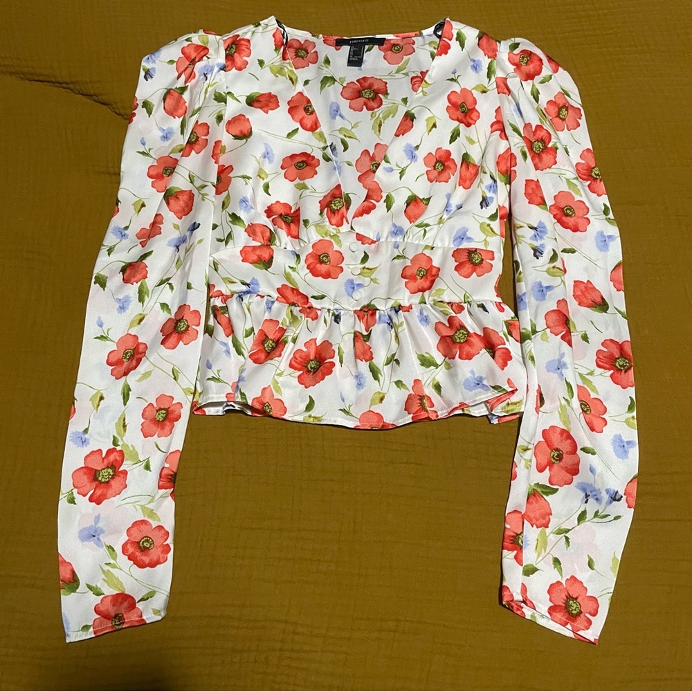 Forever 21 corset peplum top